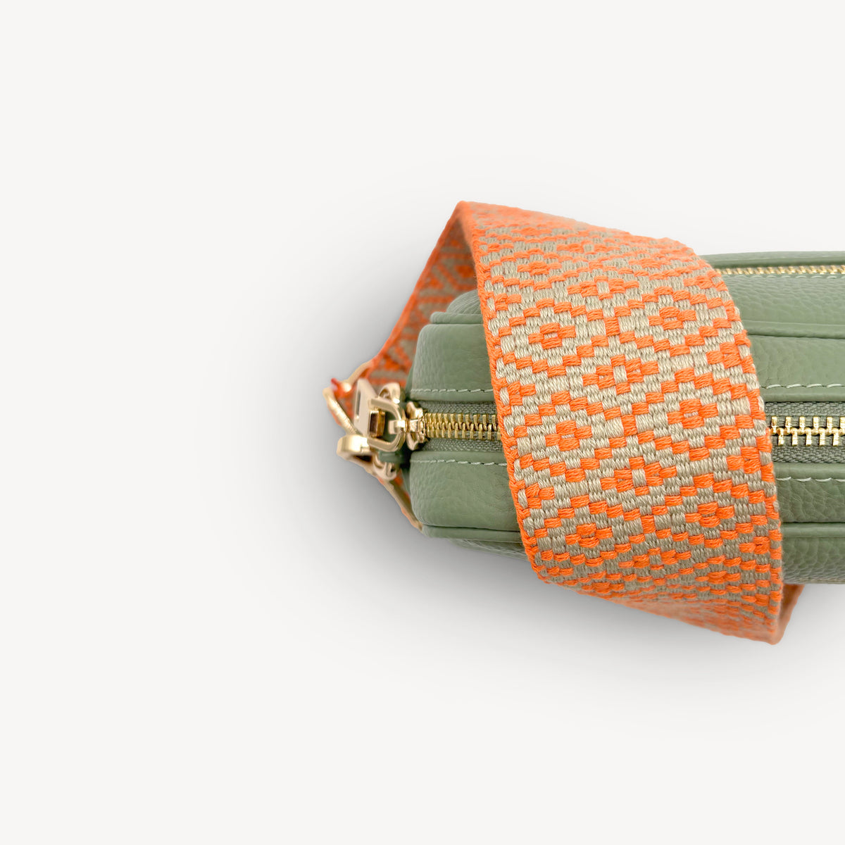 Orange & Stone Embroidered Strap