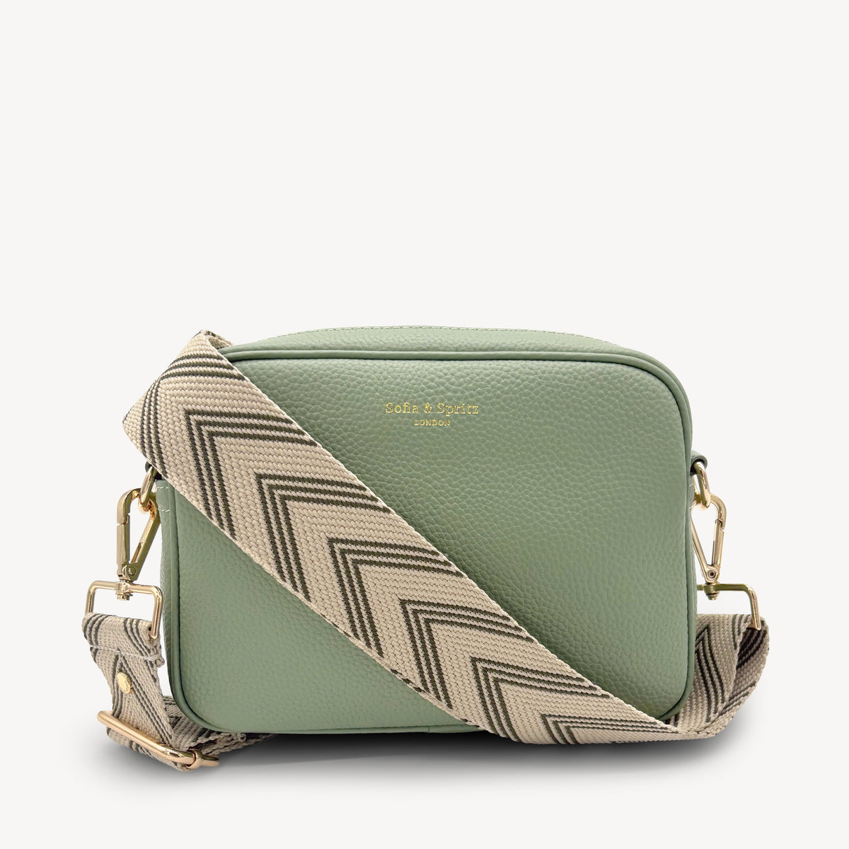 Olive Green & Stone Arrow Strap