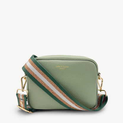 Green & Gold Glitter Stripe Strap