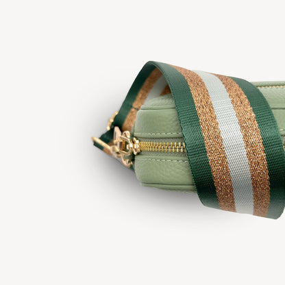 Green & Gold Glitter Stripe Strap