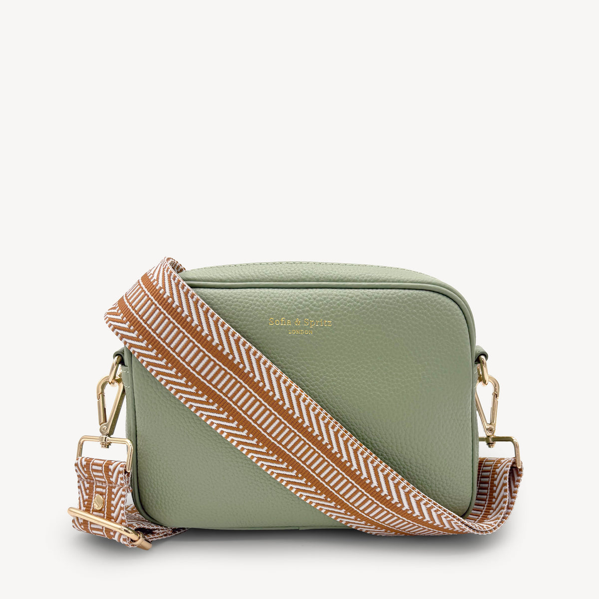 Tan & White Stripe Aztec Strap