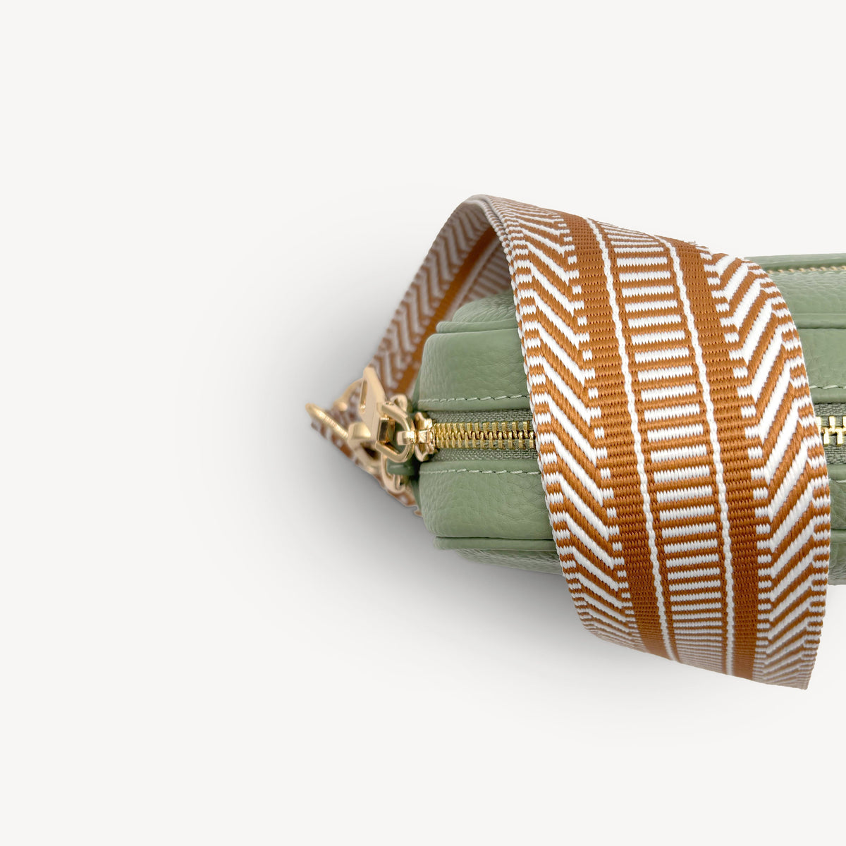 Tan & White Stripe Aztec Strap