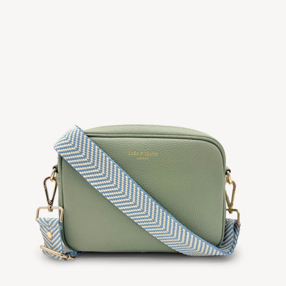 Sky Blue & White Chevron Strap