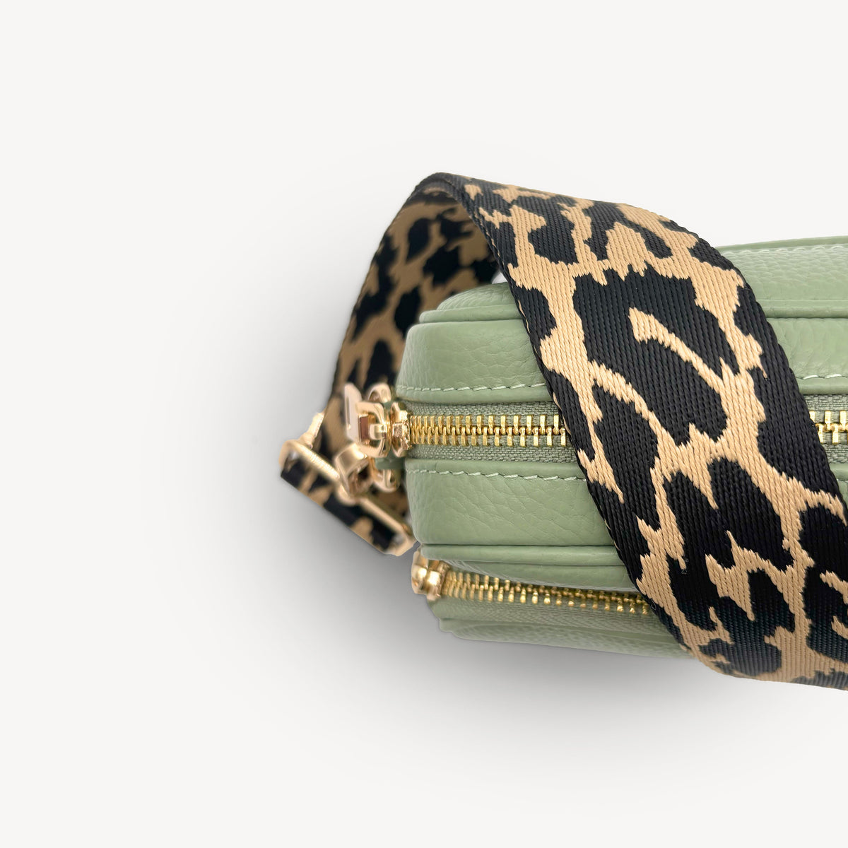 Black & Beige Leopard Strap