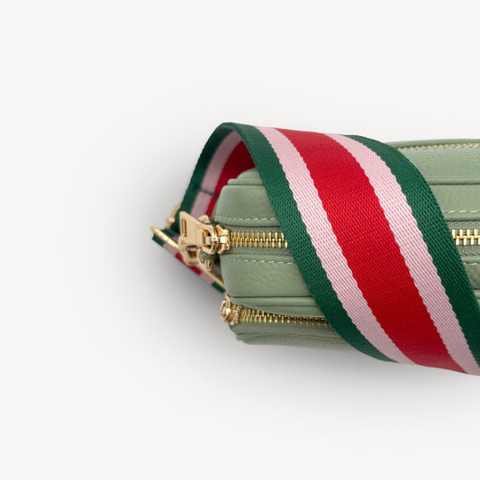 Red, Pink & Green Stripe Strap