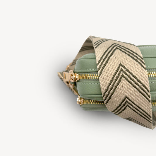 Olive Green & Stone Arrow Strap