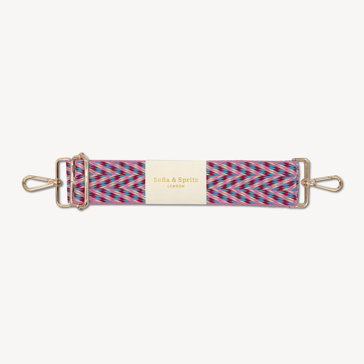 Pink & Blue Herringbone Strap