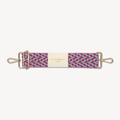 Pink & Blue Herringbone Strap
