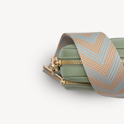 Pale Blue & Tan Arrow Strap