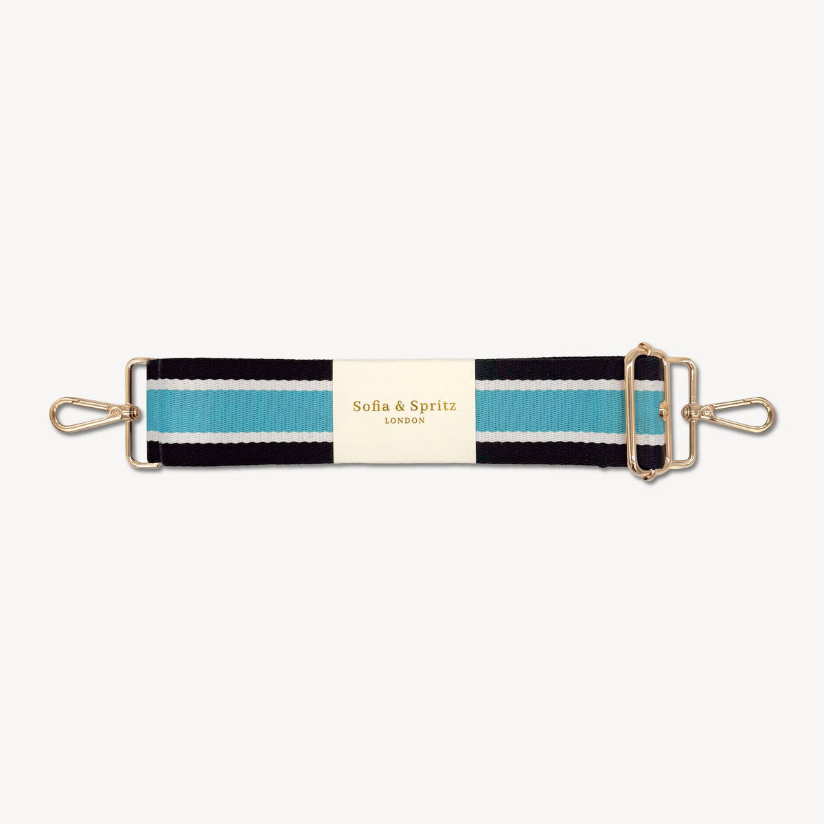 Sky Blue & Black Stripe Strap