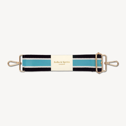 Sky Blue & Black Stripe Strap