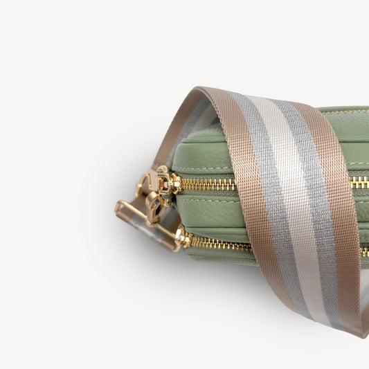 Champagne & Silver Stripe Strap