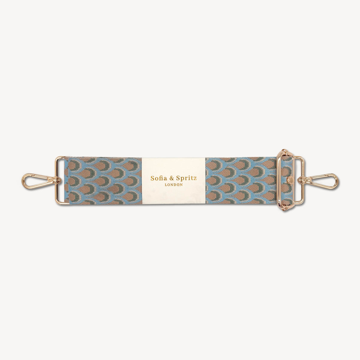 Sky Blue & Stone Peacock Strap