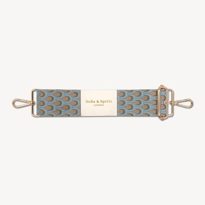 Sky Blue & Stone Peacock Strap