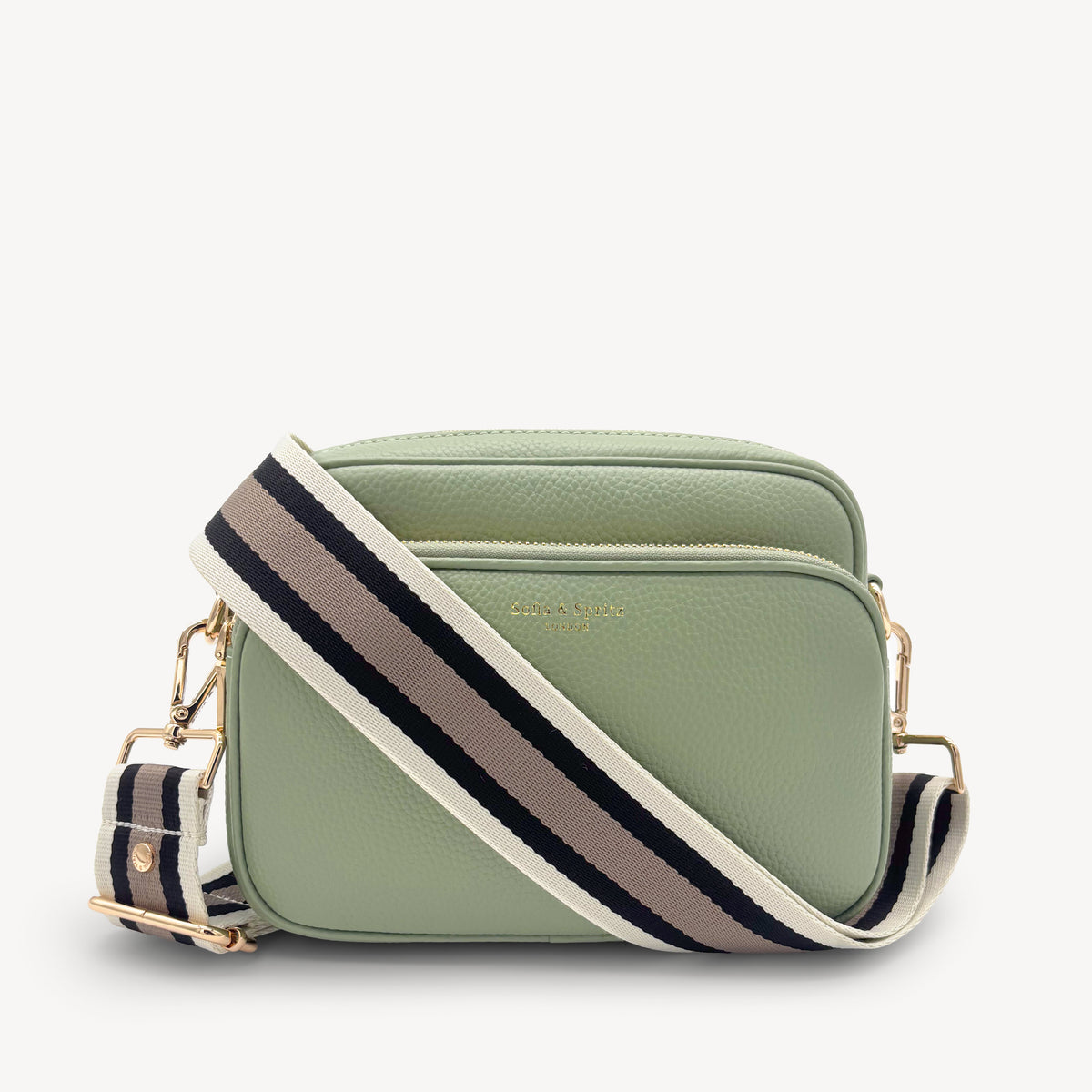 Black, Stone & Tan Stripe Strap