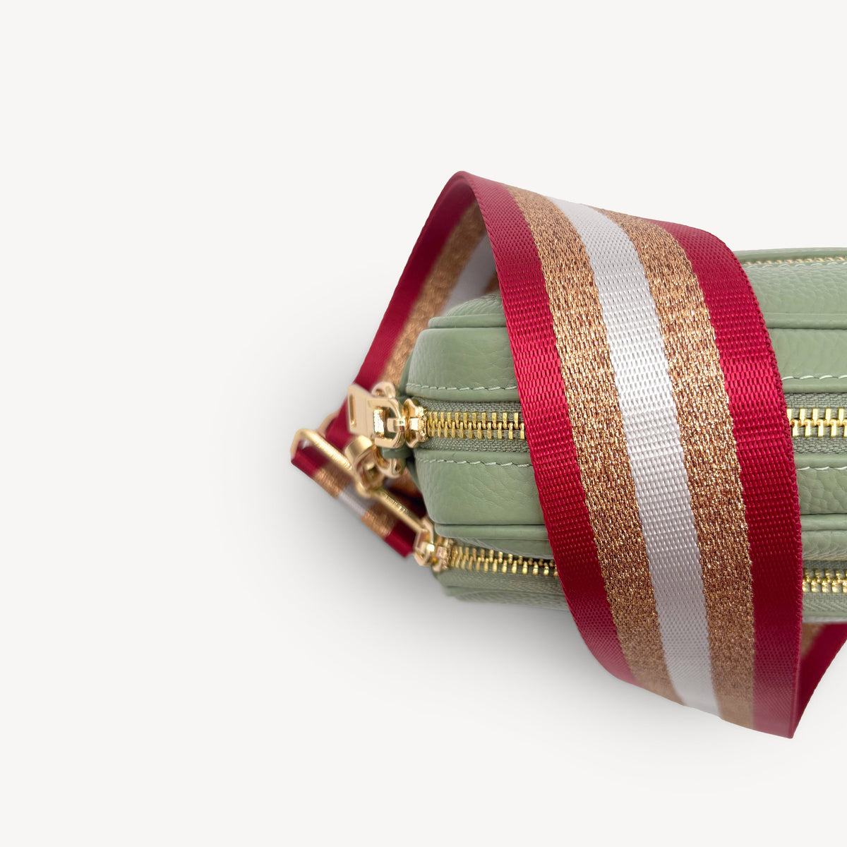 Red & Gold Glitter Stripe Strap