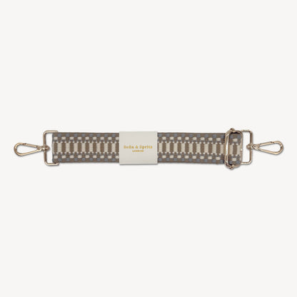 Taupe & White Stitch Strap
