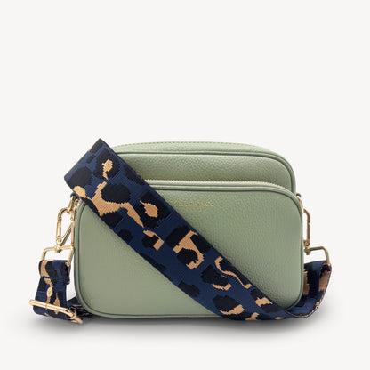 Navy & Gold Leopard Strap