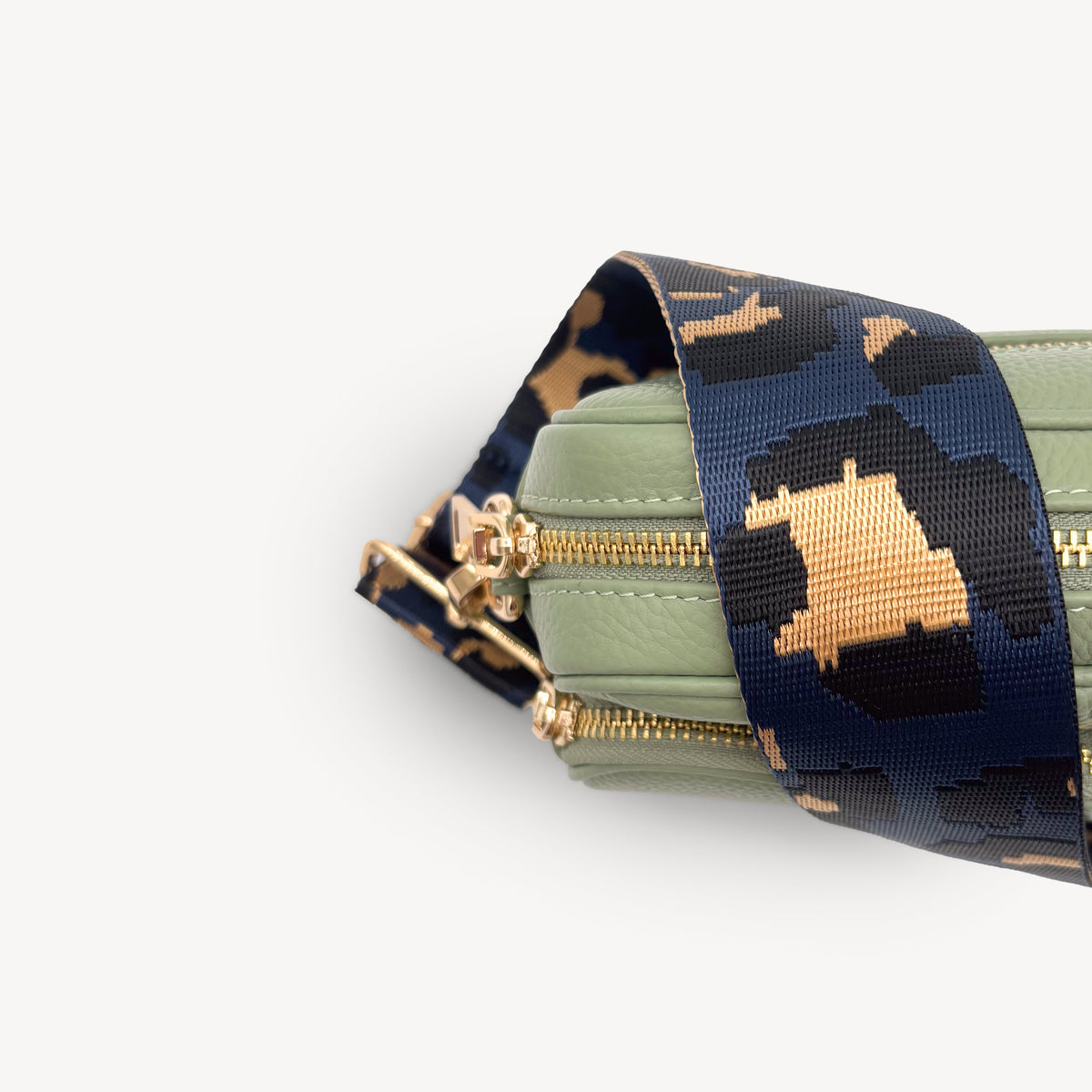 Navy & Gold Leopard Strap