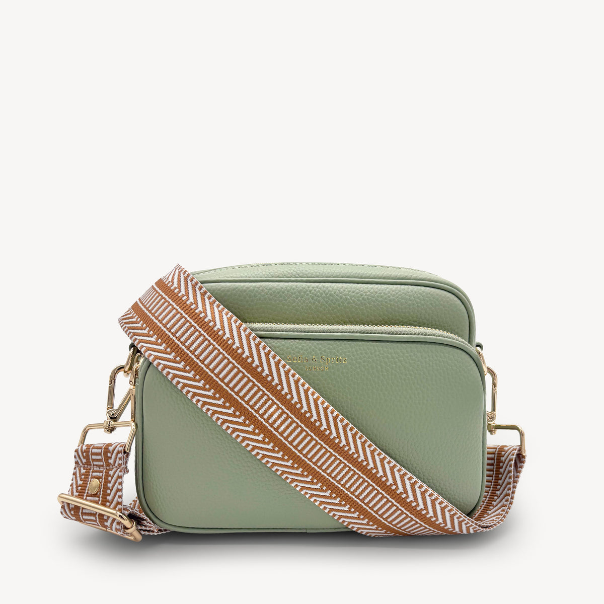 Tan & White Stripe Aztec Strap