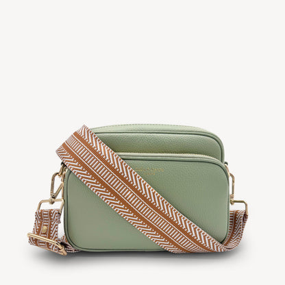 Tan & White Stripe Aztec Strap