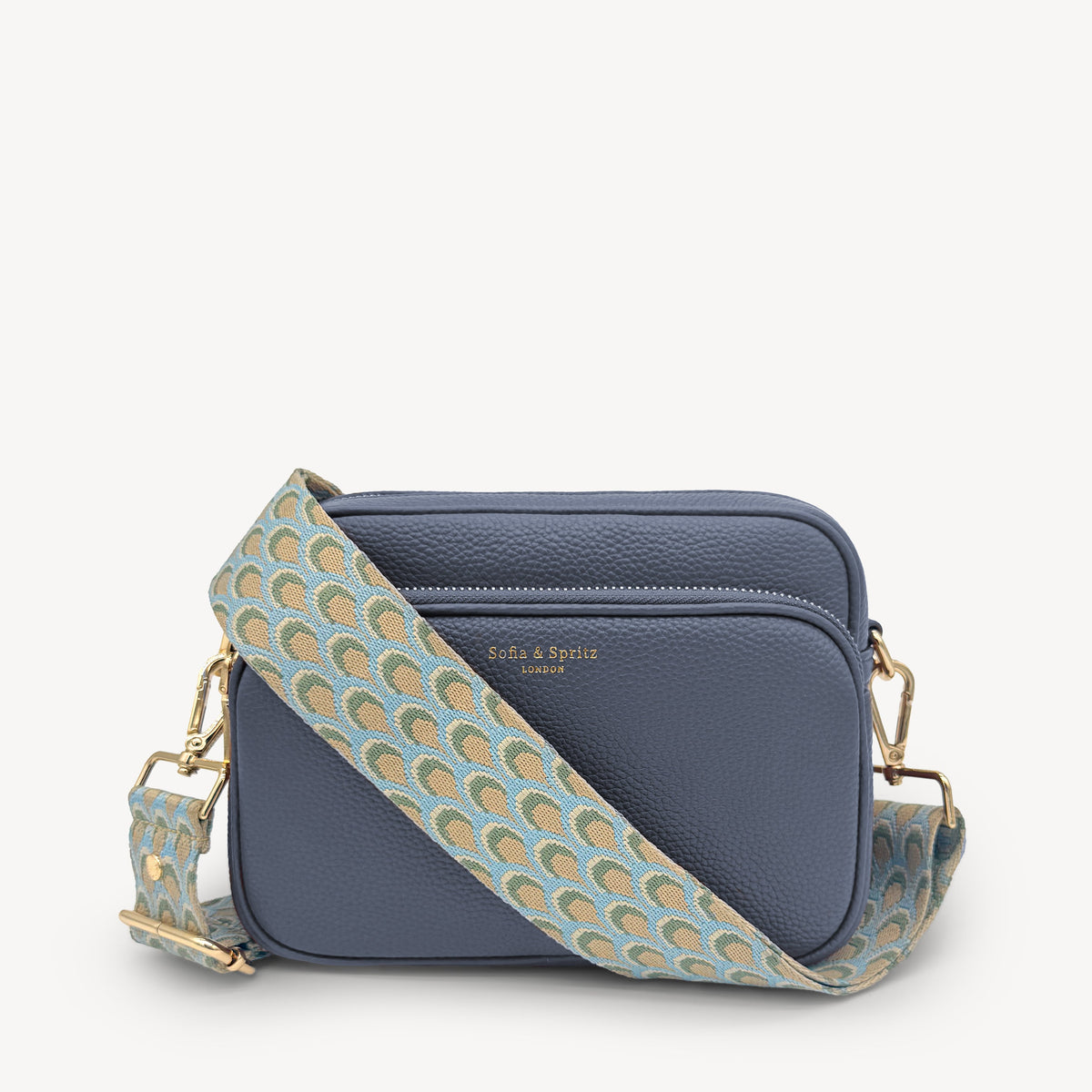 Sky Blue & Stone Peacock Strap