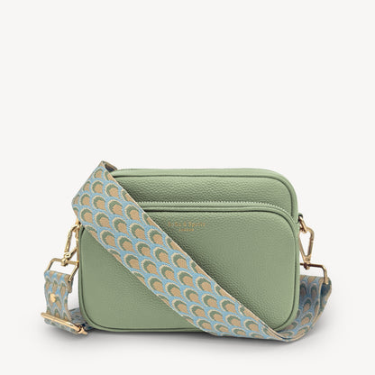 Sky Blue & Stone Peacock Strap