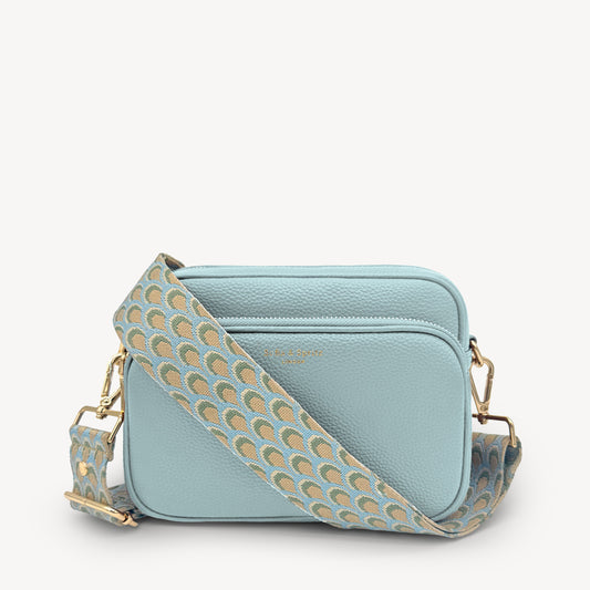 Sky Blue & Stone Peacock Strap