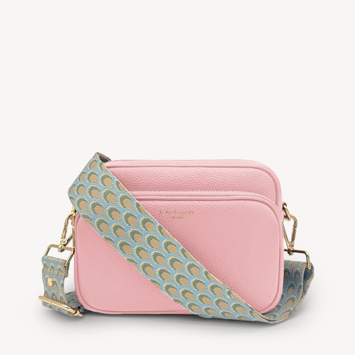 Sky Blue & Stone Peacock Strap