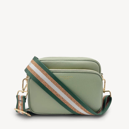 Green & Gold Glitter Stripe Strap