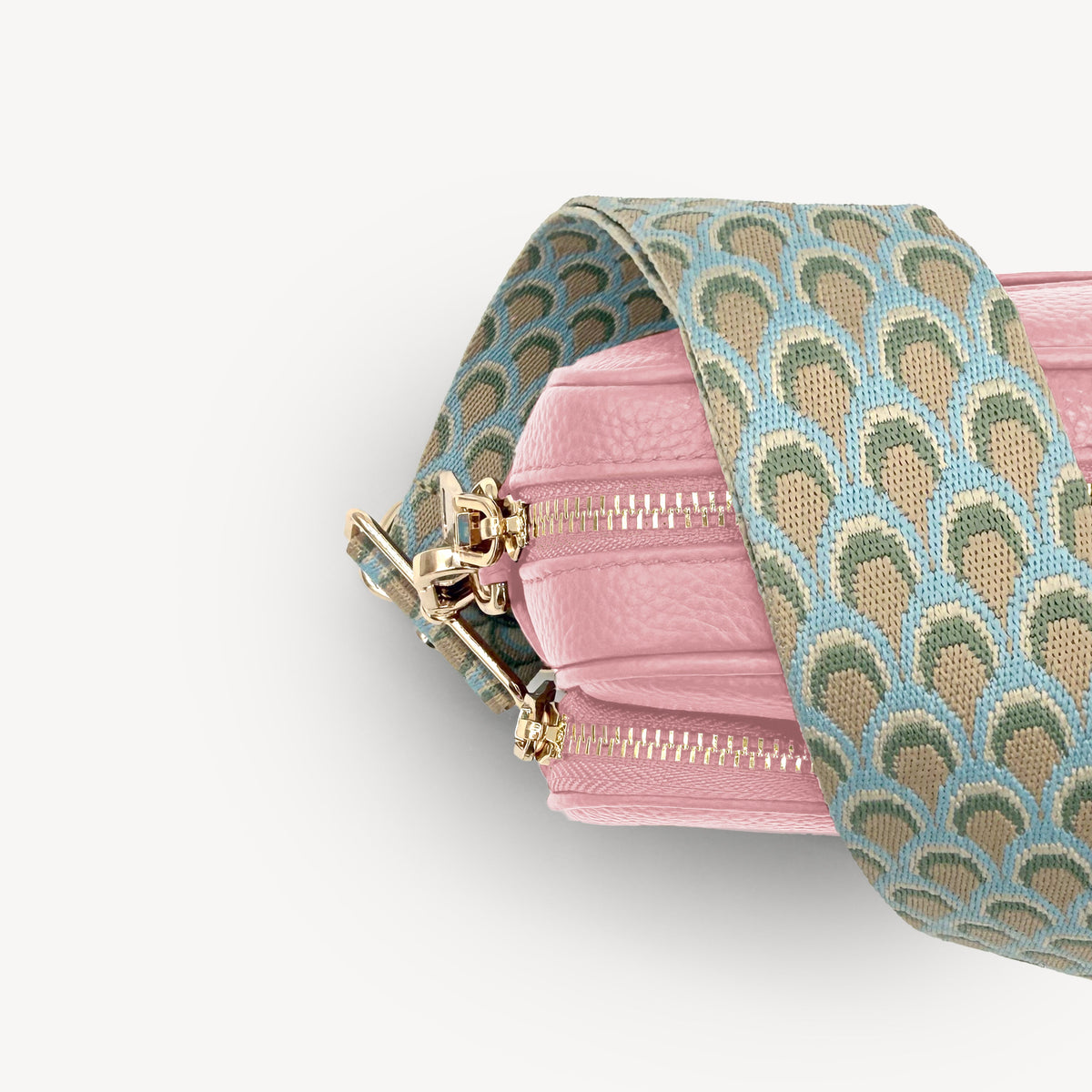 Sky Blue & Stone Peacock Strap