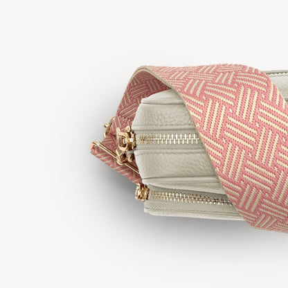 Pink & Stone Weave Strap