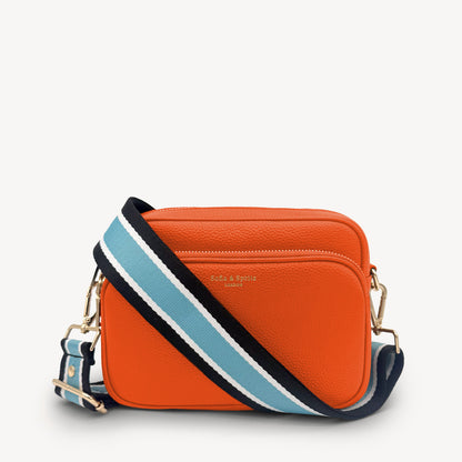 Sky Blue & Black Stripe Strap