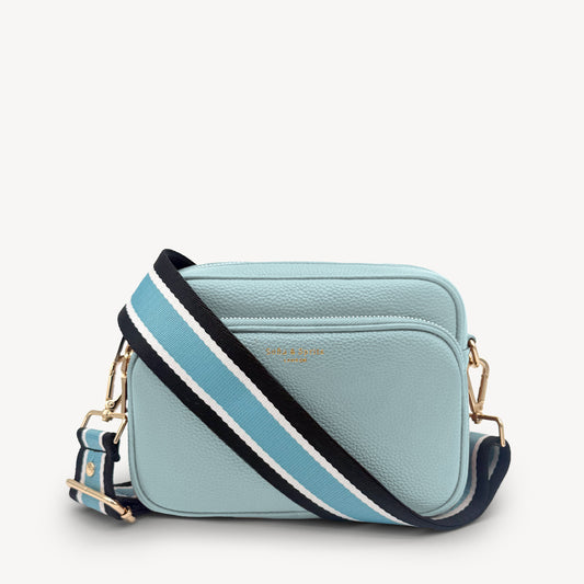 Sky Blue & Black Stripe Strap