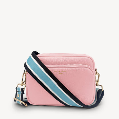 Sky Blue & Black Stripe Strap