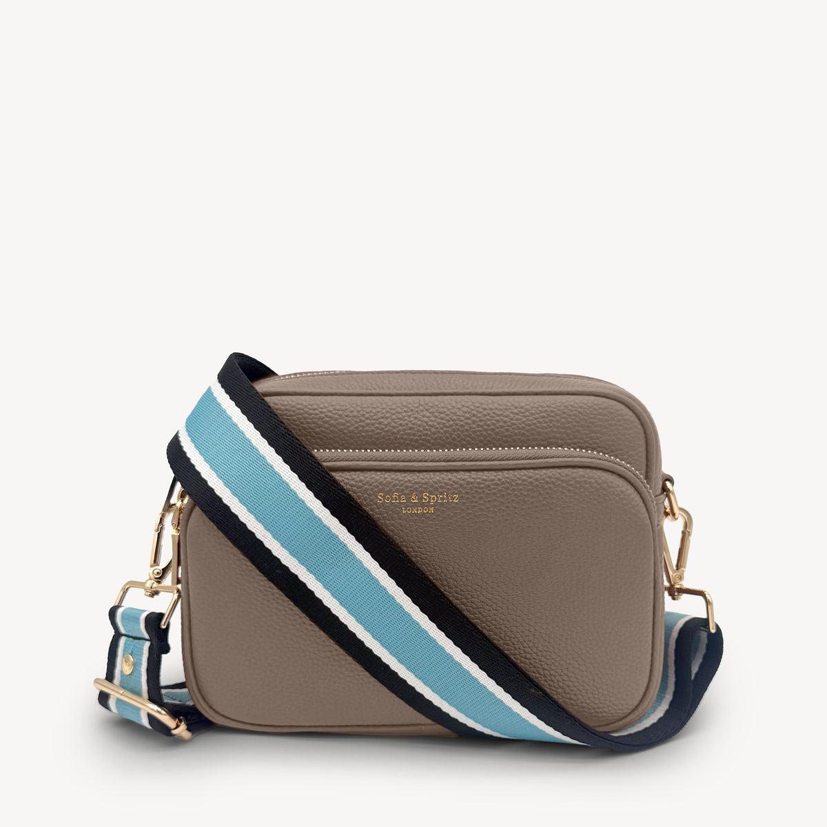 Sky Blue & Black Stripe Strap
