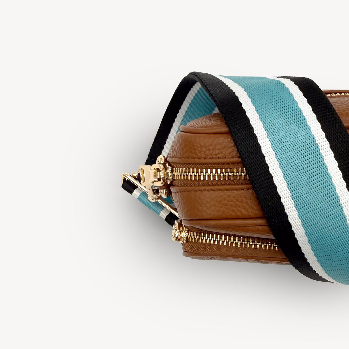 Sky Blue & Black Stripe Strap