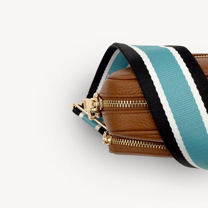 Sky Blue & Black Stripe Strap