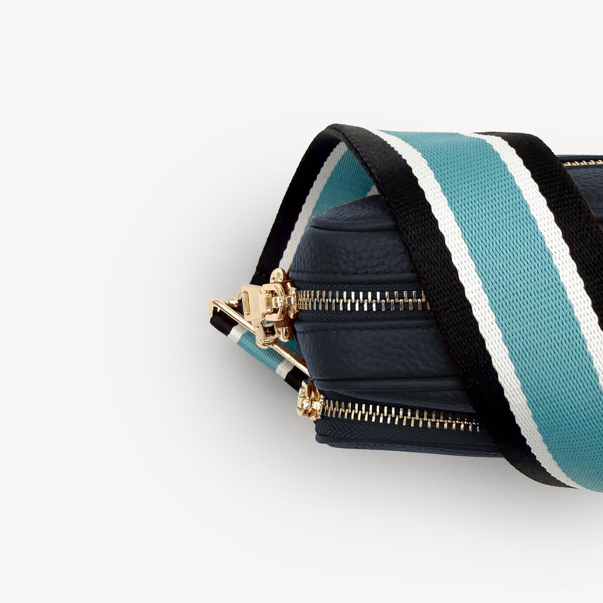 Sky Blue & Black Stripe Strap