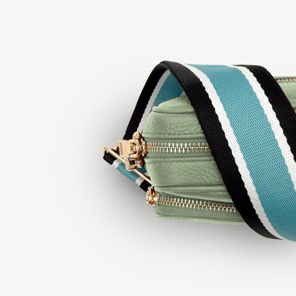 Sky Blue & Black Stripe Strap