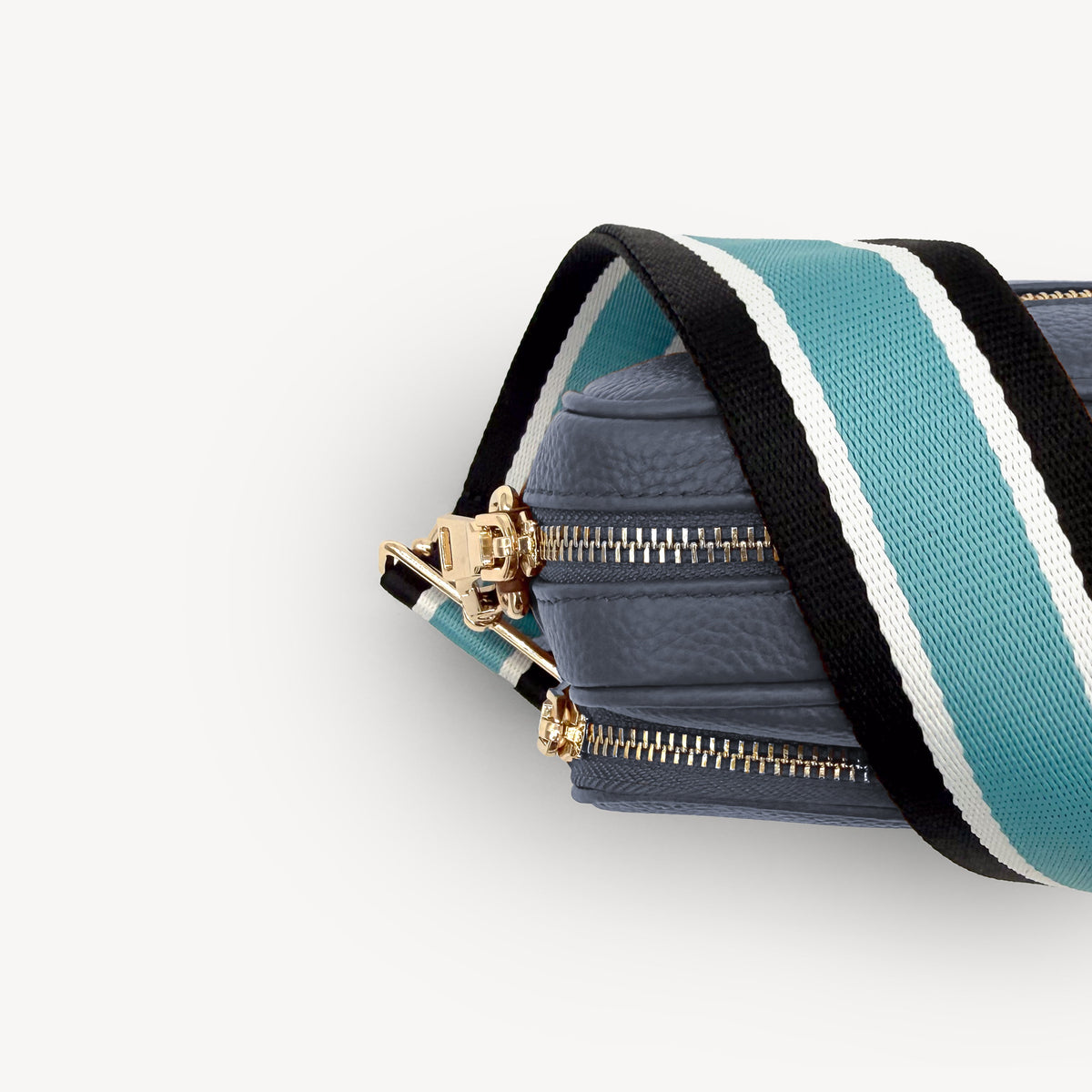 Sky Blue & Black Stripe Strap