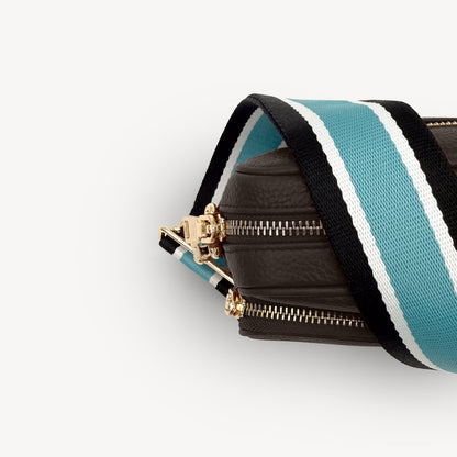 Sky Blue & Black Stripe Strap
