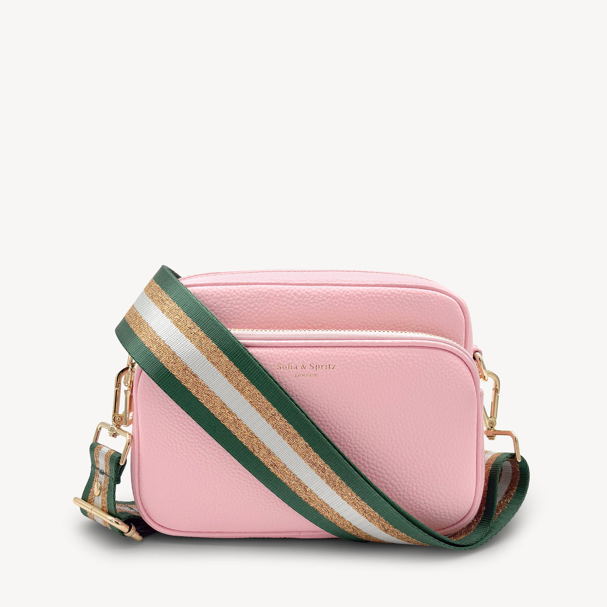 Green & Gold Glitter Stripe Strap