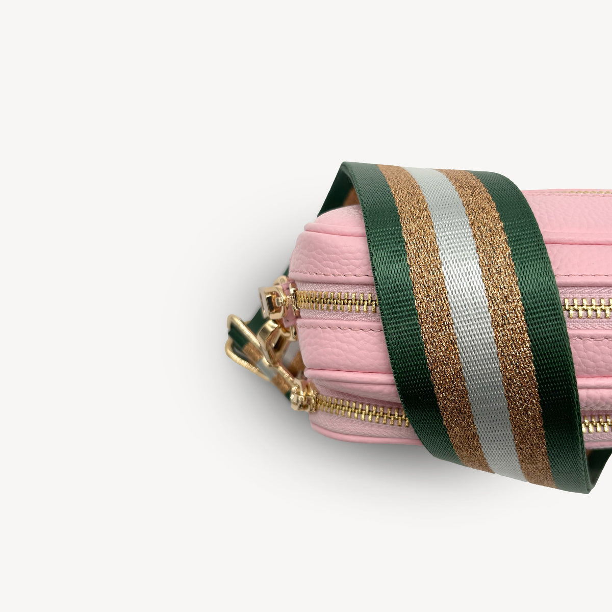 Green & Gold Glitter Stripe Strap