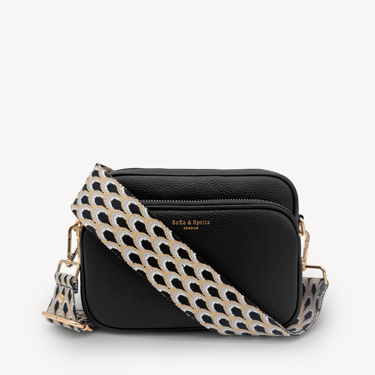 Black & Grey Peacock Strap