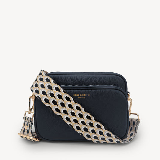Black & Grey Peacock Strap