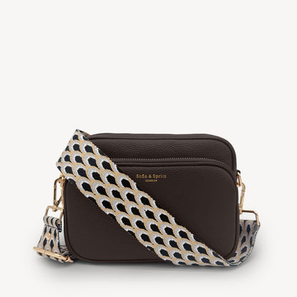 Black & Grey Peacock Strap