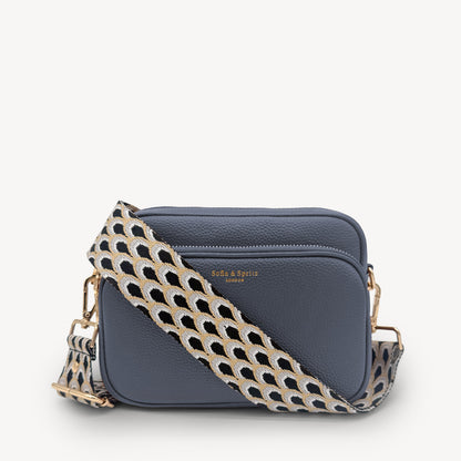 Black & Grey Peacock Strap