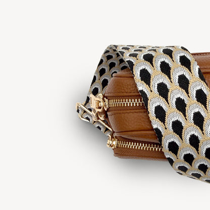 Black & Grey Peacock Strap