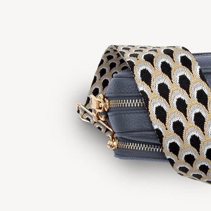 Black & Grey Peacock Strap